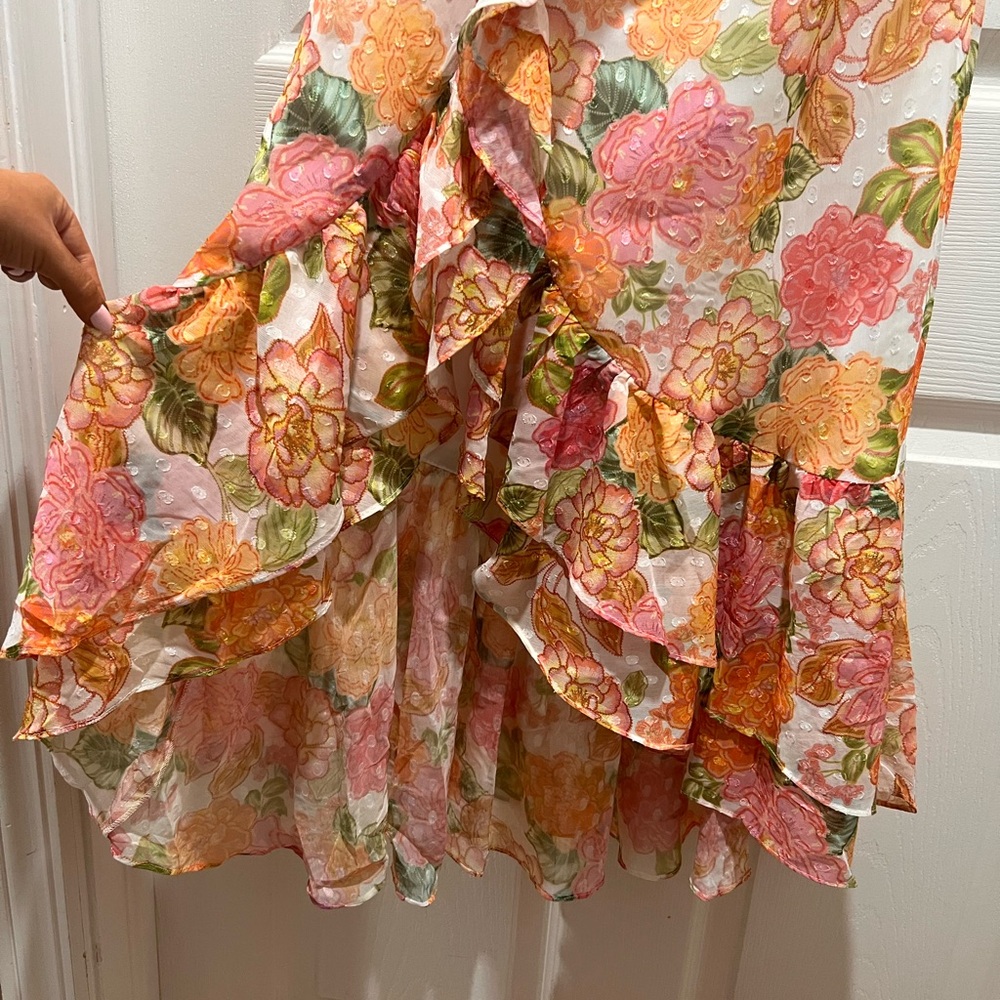 Floral Ruffle Maxi Dress - Picture 3 of 5